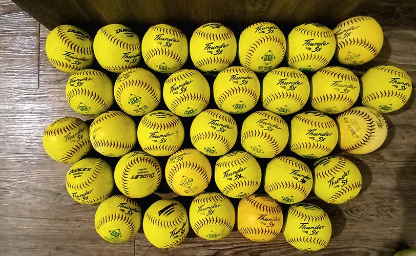 32 dudley thunder softballs used