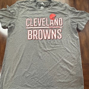 **NO TAGS** NEW Cleveland Browns Shirt Adult Large Gray NFL NWT