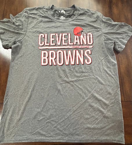 **NO TAGS** NEW Cleveland Browns Shirt Adult Large Gray NFL NWT