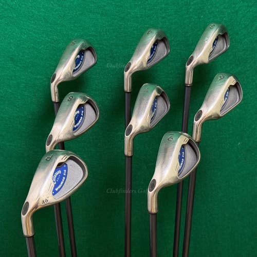 LH Callaway Steelhead X-16 3-PW Iron Set System CW75 Graphite Regular