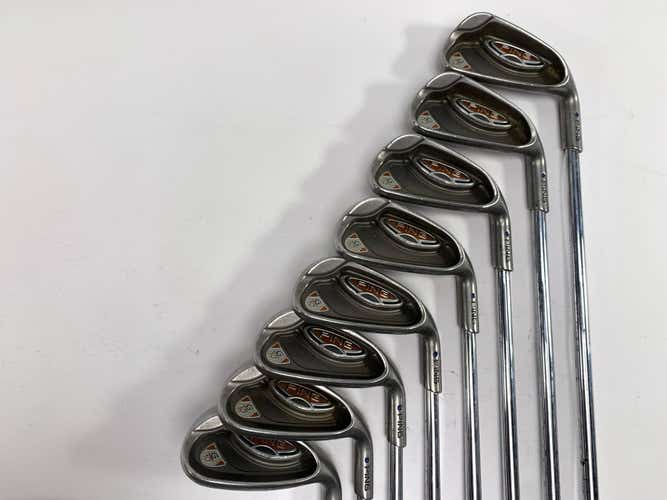 Ping G10 Iron Set 5-PW+SW+LW Blue Dot 1* Up AWT Regular Steel Mens RH