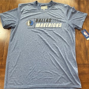 Dallas Mavericks Blue Graphic T-Shirt NBA Basketball Adult Large NWT