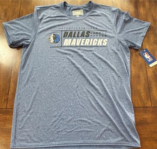 Dallas Mavericks Blue Graphic T-Shirt NBA Basketball Adult Large NWT