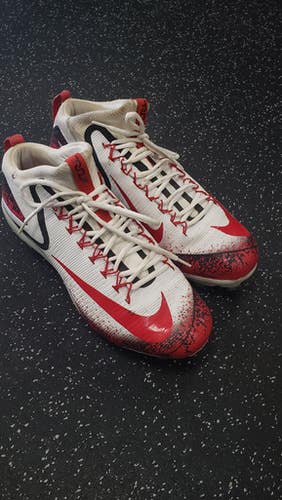 Used Nike TROUT 3 BB/SB Cleats Red Senior 14 11849-S000030728