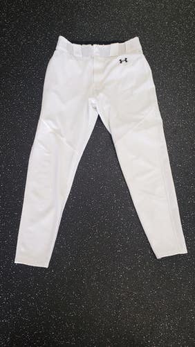 Used Under Armour MENS BASEBALL PANTS BB/SB Pant Mens White LG 11849-S000030709
