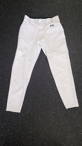 Used Under Armour MENS BASEBALL PANTS BB/SB Pant Mens White LG 11849-S000030709