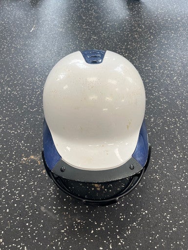 Used Worth WLBH-2 Batting Helmet w/Mask Navy And White LG 11849-S000030697