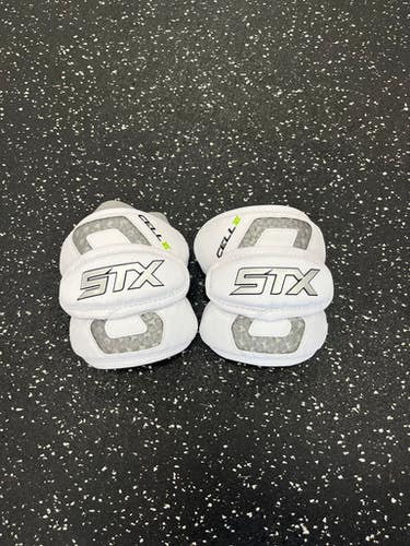Used STX CELL VI Lacrosse Arm Pads/Guards White MD 11849-S000030695