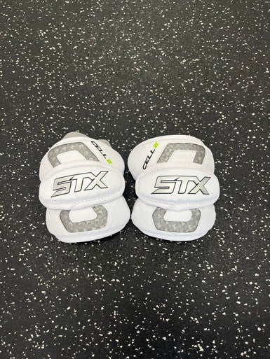 Used STX CELL VI Lacrosse Arm Pads/Guards White MD 11849-S000030695