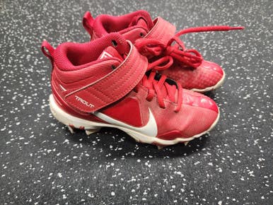 Used Nike TROUT BB/SB Cleats Red Youth 13.0 11849-S000030671