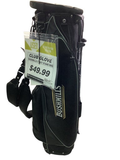Used Club Glove BUSHMILLS 4 WAY STAND BAG Mens Stand Bag Black 11347-S000253434