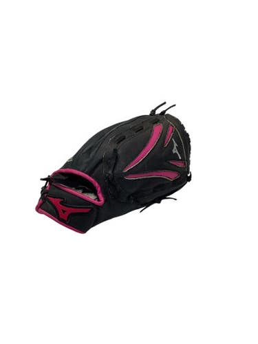 Used Mizuno FINCH RH Throw Fastpitch Gloves Black 10" 11347-S000253078
