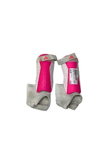 Used Adidas Soccer Shin Guards Youth Pink And White SM 11347-S000253052