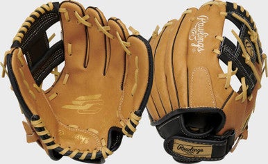 New Rawlings SURE CATCH BB/SB Glove RH Throw None 10" 11347-RAWSC100TBIRH