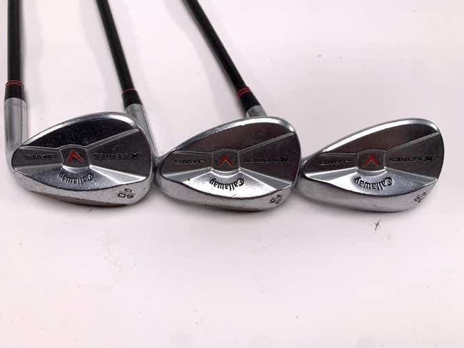 Callaway X Series Jaws Chrome Wedge Set 52* 56* 16 60* 13 Fujikura 85ST Mens RH