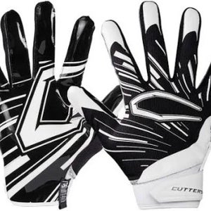 New CUTTERS BLK FB GLVS YTH LG 11347-97UCG10780-YBL