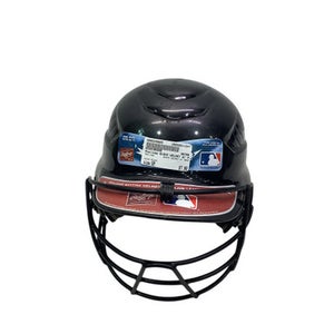 Used Rawlings BLACK HELMET W/ MASK Batting Helmet w/Mask Black SM 11347-S000246805
