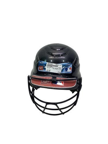 Used Rawlings BLACK HELMET W/ MASK Batting Helmet w/Mask Black SM 11347-S000246805