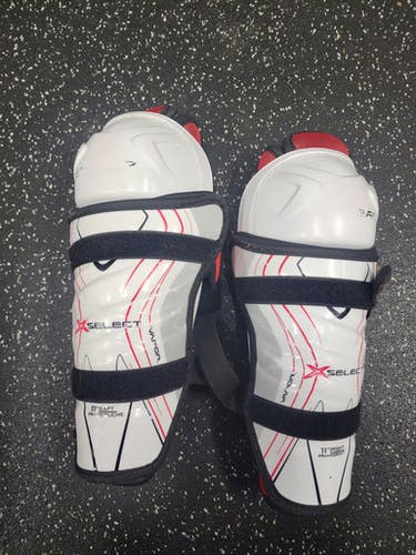 Used Bauer X SELECT Junior Shin Guards White 11" 11849-S000030494