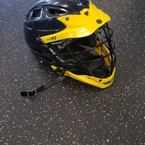 Used Cascade CPXR Lacrosse Helmet Navy Blue And Yellow One Size 11849-S000030544