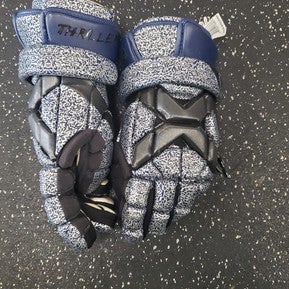 Used Brine THRILLER Lacrosse Gloves Mens Navy Blue LG 11849-S000030541