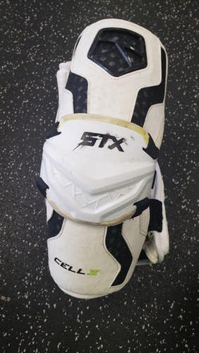 Used STX CELL IV Lacrosse Arm Pads/Guards White LG 11849-S000030630