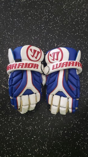Used Warrior EVO 17 ALL AMERICAN GAMES Lacrosse Gloves Mens Royal Blue LG 11849-S000030631