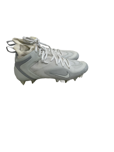 Used Nike ALPHA HUARACHE 8 ELITE LAX Cleats Mens White Senior 10 11692-S000138040