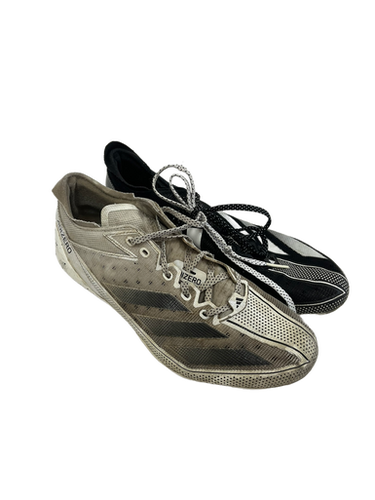 Used Adidas ADIZERO ELECTRIC Adult FB Cleats Black And White Senior 8.5 11692-S000139749