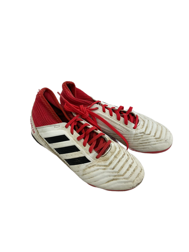 Used Adidas PREDATOR Soccer Cleats White And Pink Junior 03 11692-S000139779