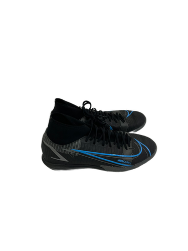 Used Nike MERCURIAL Soccer Indoor Shoes Black And Carolina Blue Senior 9.5 11692-S000138309