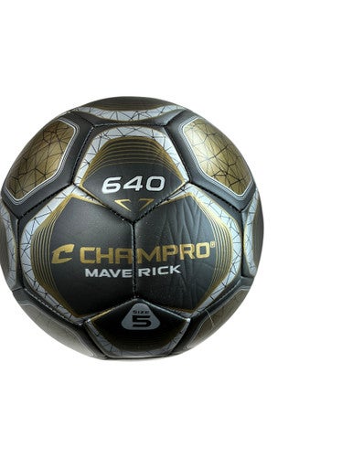 Used Champro MAVERICK SZ 5 All Size Soccer Ball Black 5 11833-S000165415