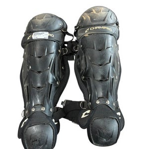 Used Champro CG105B Catchers Leg Guards Black Youth 11833-S000165414