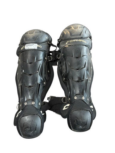 Used Champro CG105B Catchers Leg Guards Black Youth 11833-S000165414