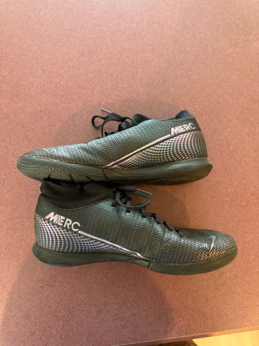 Black Unisex Size M 7.0 (W 8.0) Nike Mercurial Superfly Indoor Cleats (Used)