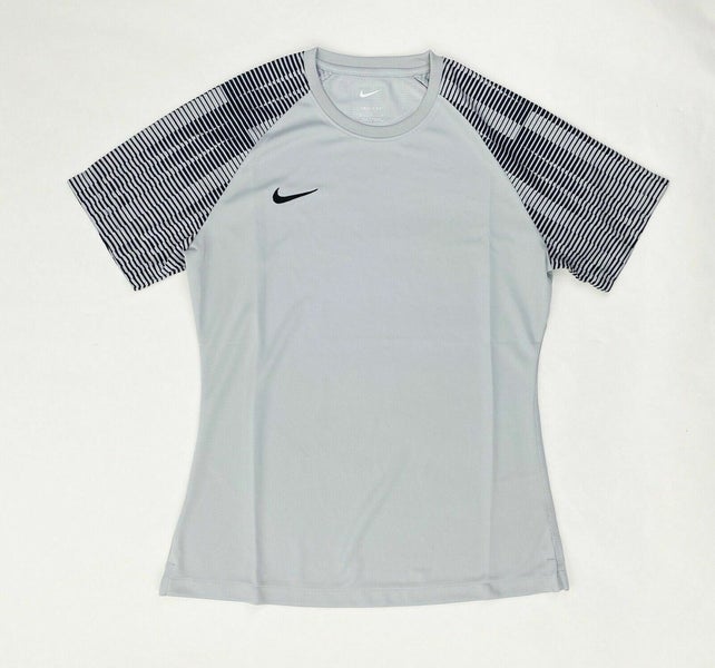 Nike US Short Sleeve Academy Soccer Jersey Women's Medium Top Jersey Gray DH8232