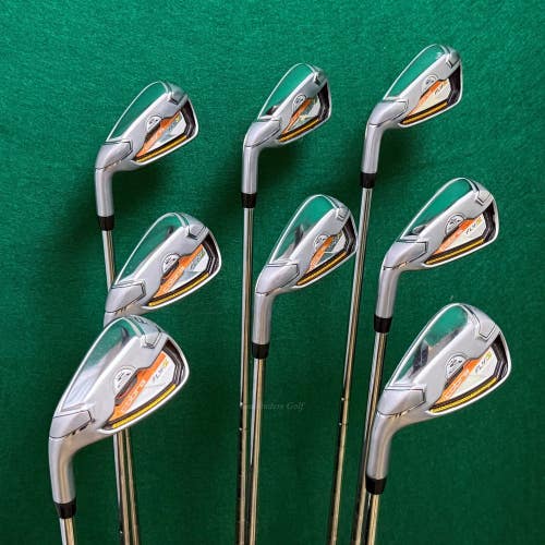 LH Cobra Golf Fly-Z Orange 3-PW Iron Set 8 Factory KBS Steel Regular