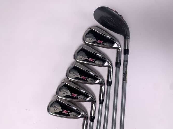 Callaway X Hot Womens 2013 Iron Set 5HY+6 Iron-PW X Hot Ladies Graphite RH