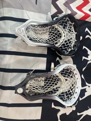 Two Black and White Dyed Maverik Strung Optik 3 Heads (New)