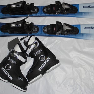NEW Elan Maxx Blue Jr. Kid's Skis, 70cm w/ EL 4.5 GW CA JRS BLK Bindings 14.5 boots  2026