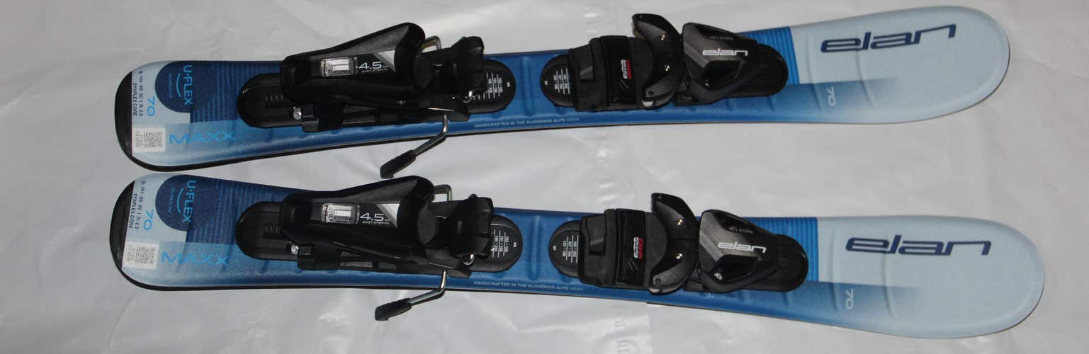 NEW Elan Maxx Blue Jr. Kid's Skis, 70cm w/ EL 4.5 GW CA JRS BLK 2026