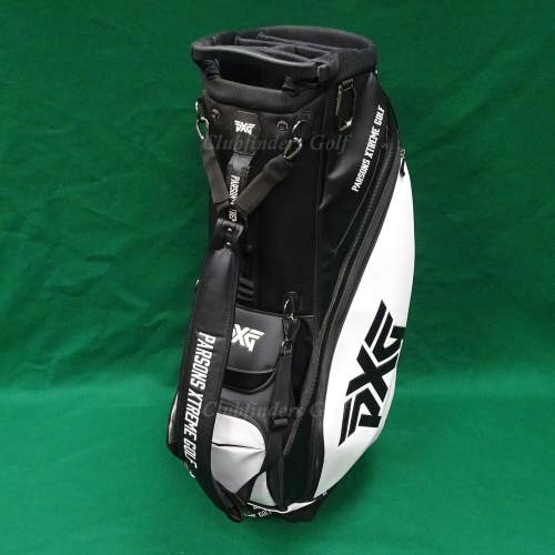 PXG Hybrid Black / White 6-Way Golf Stand Bag w/ Raincover