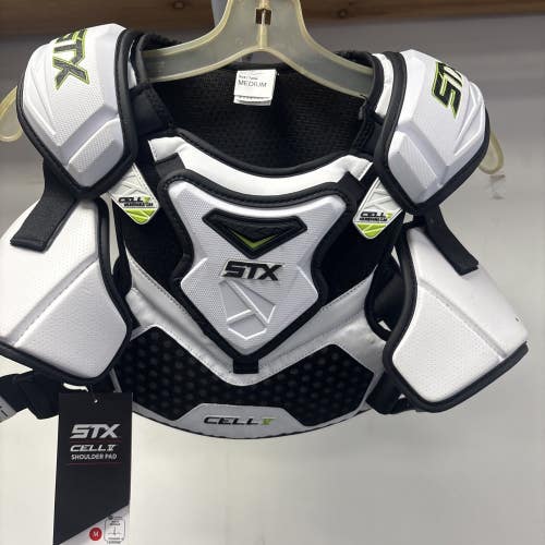 NWT Size Med STX CELL V LACROSSE SHOULDER PADS. NOCSAE Certified. MSRP $139.99