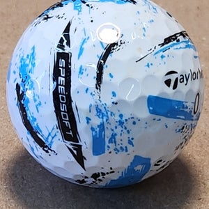 TaylorMade SpeedSoft Ink Blue Golf Balls, 6 Near Mint Used/Recycled