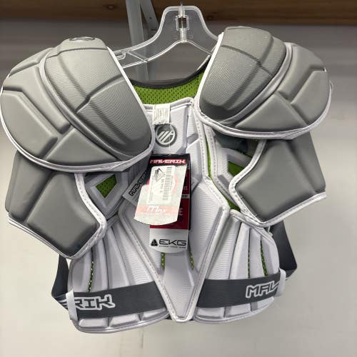 NWT Size L Maverik EKG NOCSAE CERTIFIED LACROSSE SHOULDER PADS. MSRP $$154.99.