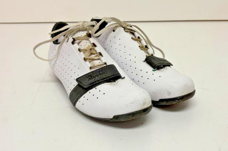 Rapha Classic Perforated White Leather Road Cycling Shoes EU 43 US 9.75 GREAT
