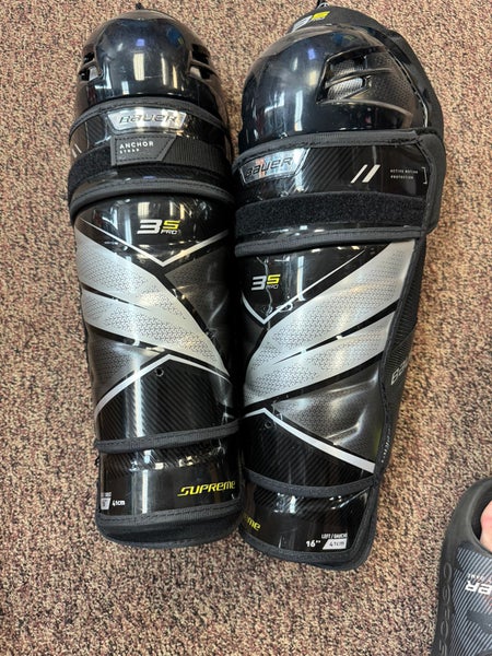 Senior Bauer Supreme 3S Pro 16" Shin Pads (New)