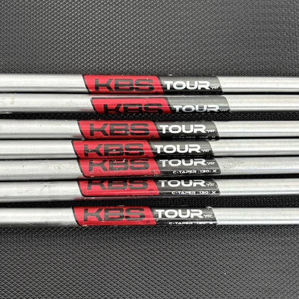 KBS TOUR C-TAPER 130G X-STIFF IRON SHAFTS .370