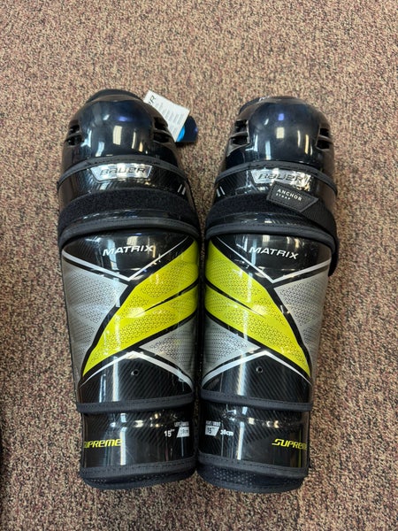 Senior Bauer Supreme Matrix 15" Shin Pads (New)