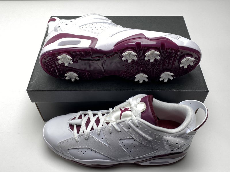 Jordan Retro 6 G NRG M23 Bordeaux Golf Shoes White Men's SZ 12.5 ( DV6796-116 )